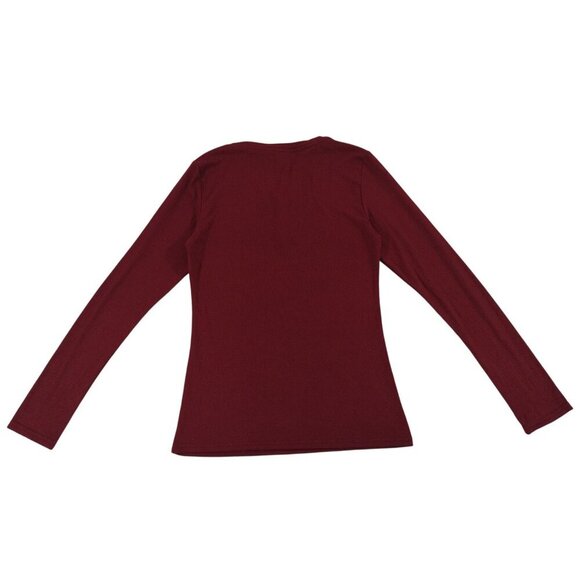 Calvin Klein Womens Red Long-Sleeve Henley Top S, NWOT. - Picture 2 of 8